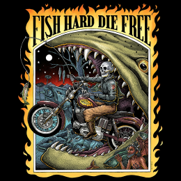 FISH HARD DIE FREE T-SHIRT