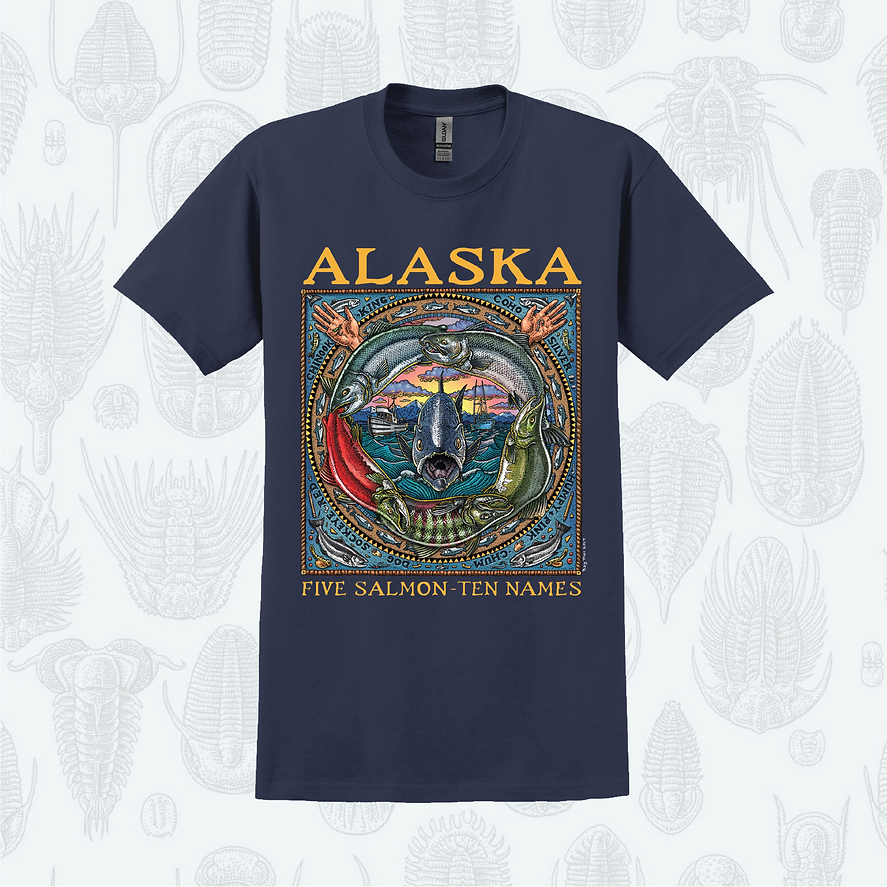 FIVE SALMON, TEN NAMES T-SHIRT - Image 2