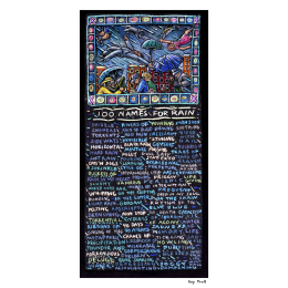 ONE HUNDRED NAMES FOR RAIN FINE ART POSTER