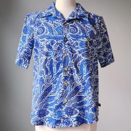PALEO PAISLEY CAMP SHIRT - BLUE