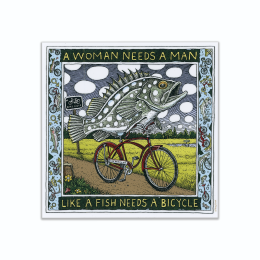 WOMAN NEEDS A MAN STICKER