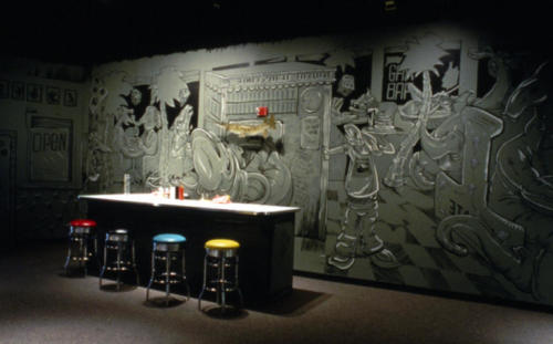 Chuck Parson painted this area of the show...