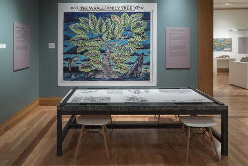 Family drawing table by the Whale Family Tree graphic