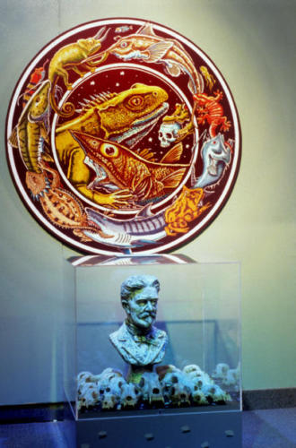 A bust of Edward Drinker Cope, a pile of dog skulls and a message from beyond the grave