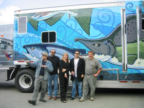 Alaska Department of Fish and Games' hand painted mobile classroom 