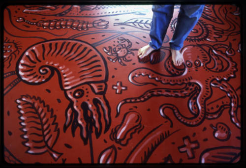 Hand painted floor, private residence