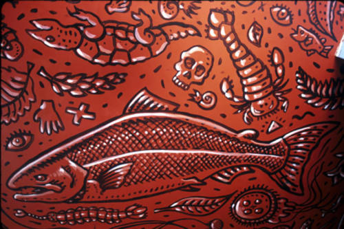 Hand painted floor, private residence