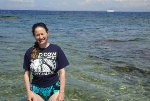 On a beach in Sicily