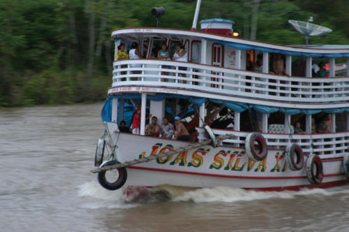 River boat on the Solimoes River, the main body of the Amazon