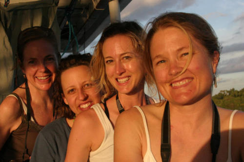 A fine looking bunch of passengers, wouldn’t ya say? : Eli, Robin, Diana and Chase.