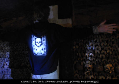 Down in the Paris catacombs