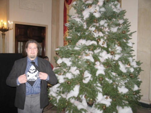 Tommy Joseph represents while at the White House Christmas tree celebration back in the day...