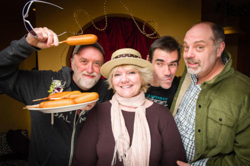 An awkward corndog moment at the Alaska Folkfest