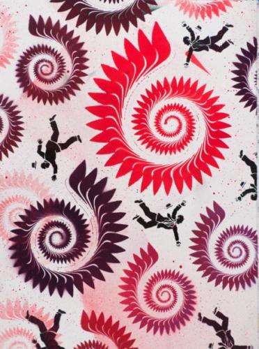 Falling Man Falling Whorls II