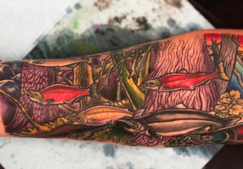 A tattoo of my 'Deep Forest' art