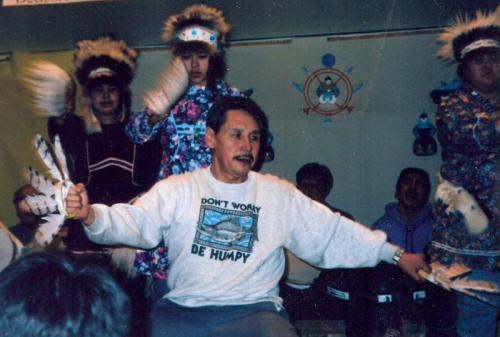 Yupik elder Andy Paukin at the 1992 Festival 