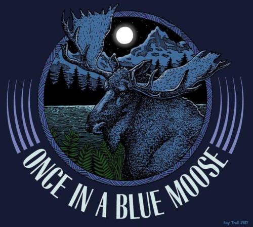 Once in a Blue Moose logo design